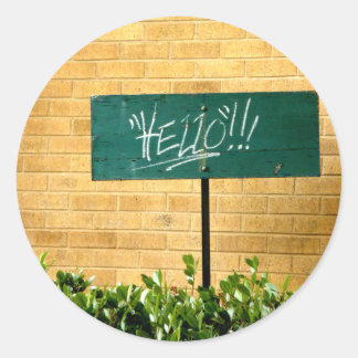 Sticker Rond Bonjour !