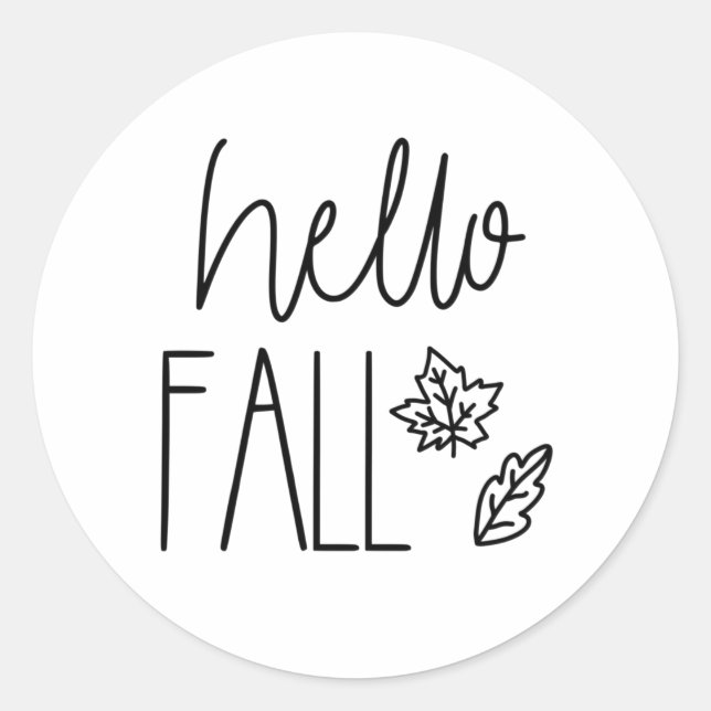 Sticker Rond Bonjour automne (Devant)