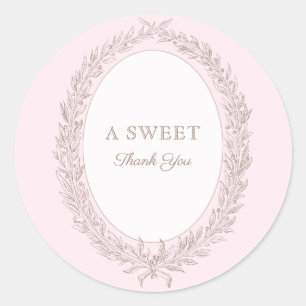 Sticker Rond Bonjour Bebe French Patisserie Merci sucré