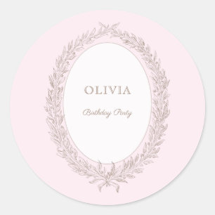 Sticker Rond Bonjour Bebe Pâtisserie Française Anniversaire Fêt