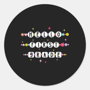 Sticker Rond Bonjour Bracelets d'amitié de première année Retou
