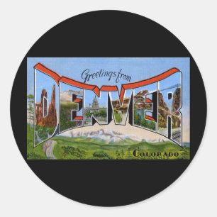 Sticker Rond Bonjour de Denver Colorado