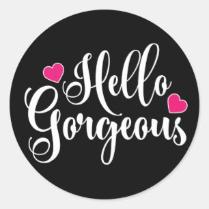 Sticker Rond Bonjour magnifique