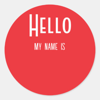 Sticker Rond Bonjour, Mon Nom Est