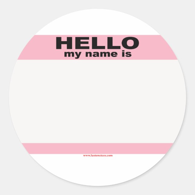 Sticker Rond Bonjour mon nom est BLANK PINK copie (Devant)