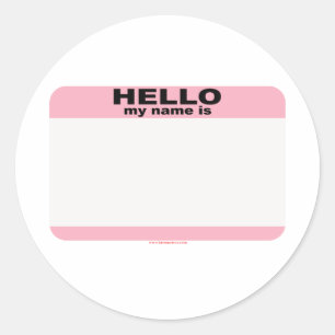 Sticker Rond Bonjour mon nom est BLANK PINK copie