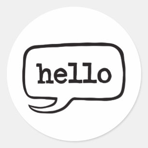 Sticker Rond Bonjour (salut bonjour salutations)