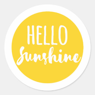 Sticker Rond Bonjour Sunshine