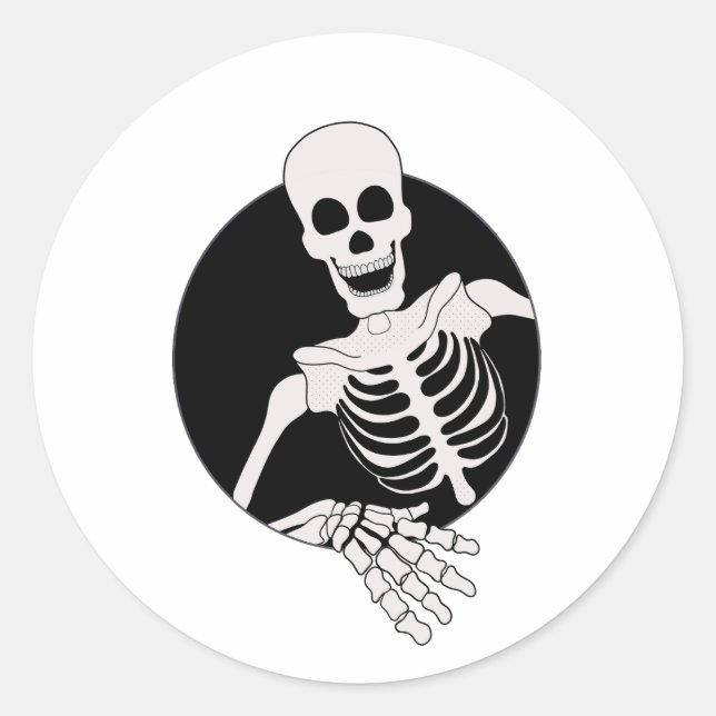 Sticker Rond Bonjour tout le monde (Devant)