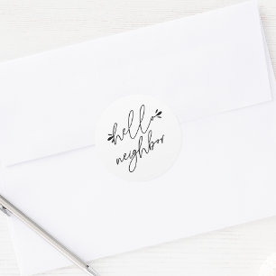 Sticker Rond Bonjour Voisin Immobilier Promotionnel