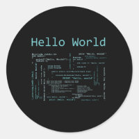 Bonjour World Computer Programming Langues
