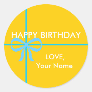 Sticker Rond BONJOURS D'ANNIVERSAIRE - Customisé