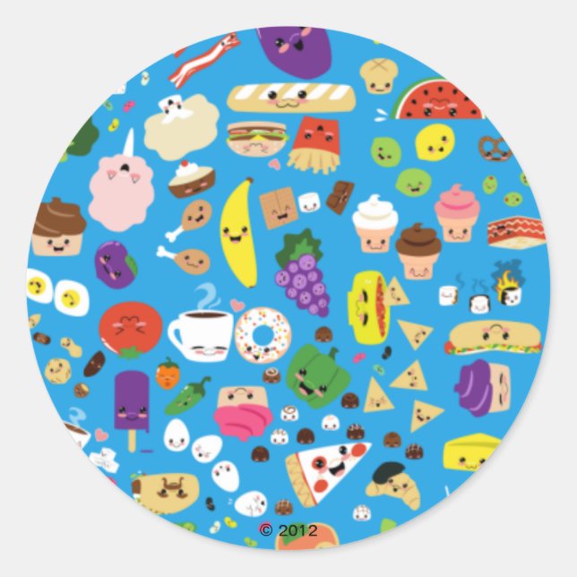 Sticker Rond Bonne alimentation (Devant)