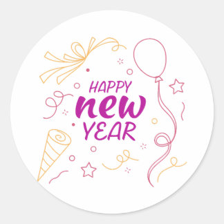 Sticker Rond Bonne année