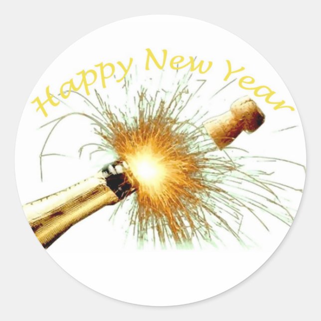 Sticker Rond Bonne année (Devant)