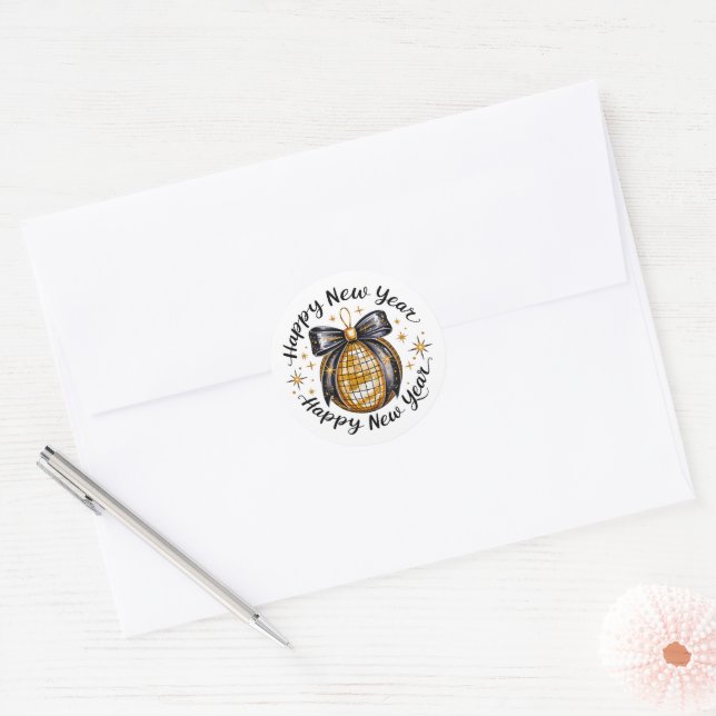 Sticker Rond Bonne année  (Enveloppe)