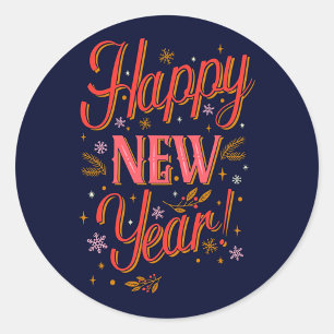 Sticker Rond Bonne année