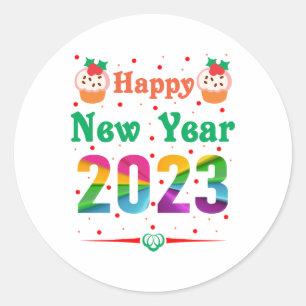 Sticker Rond Bonne année