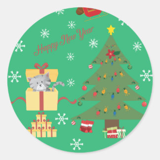 Sticker Rond Bonne année