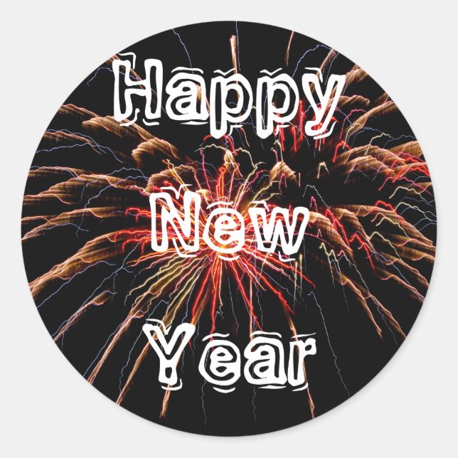 Sticker Rond Bonne année 2 (Devant)
