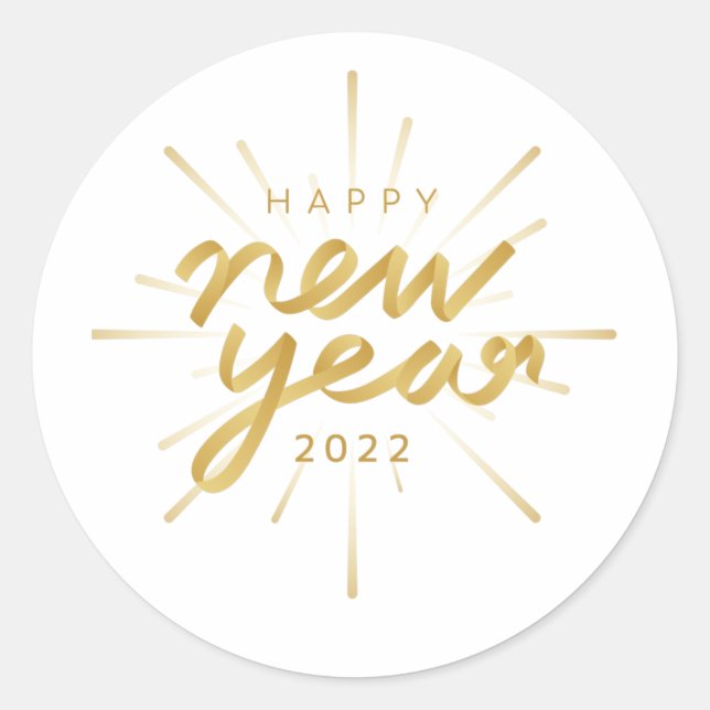 Sticker Rond Bonne année 2022 (Devant)