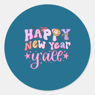 Sticker Rond Bonne année 2026 Party compte à rebours Nouvel An
