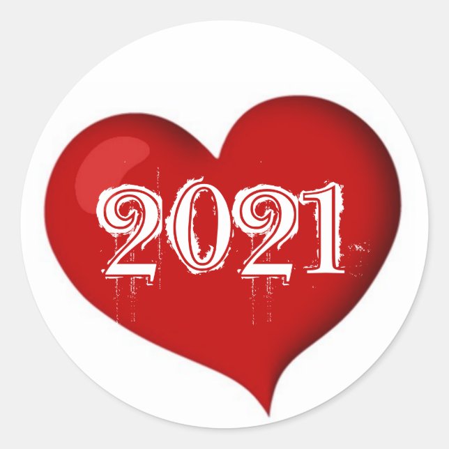 Sticker Rond Bonne année personnalisable (Devant)