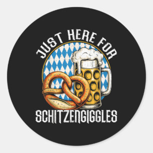 Sticker Rond Bonne bière Pretzel Citrouille Festive Hommes Femm