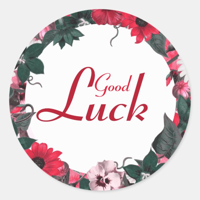 Sticker Rond Bonne chance (Devant)