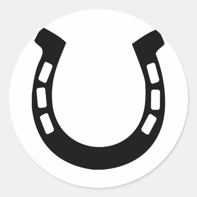 Sticker Rond bonne chance fer à cheval (Devant)