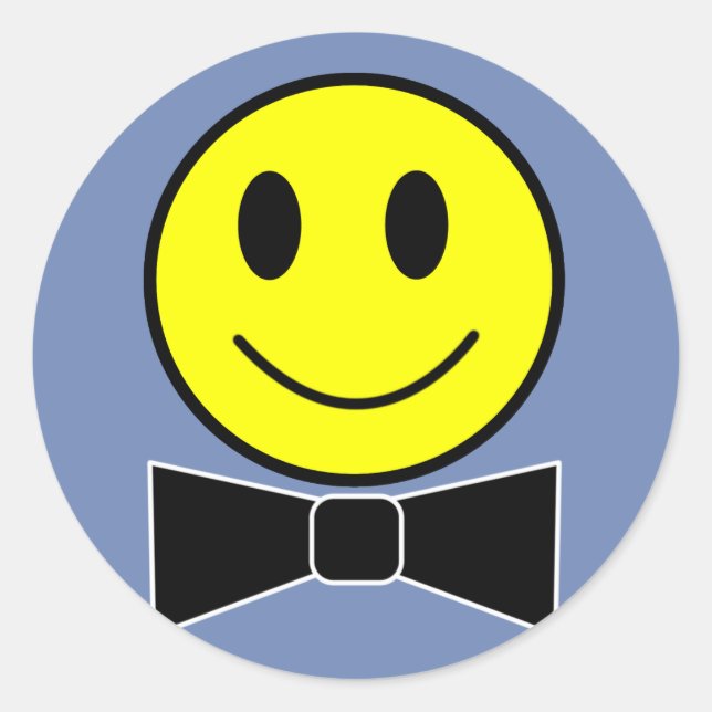 Sticker Rond Bonne Cravate Face Bow (Devant)