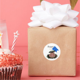 Sticker Rond Bonne Fête de la marmotte de fond