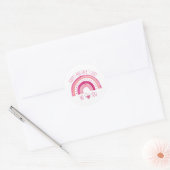 Sticker Rond Bonne fête des mères | Arc-en-ciel rose Nous vous  (Enveloppe)