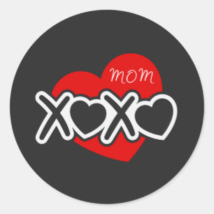 Sticker Rond Bonne Fête des mères avec amour pour la mère