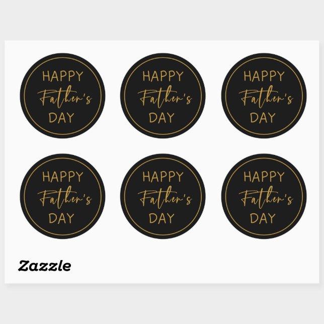 Sticker Rond Bonne Fête des pères (Feuille)