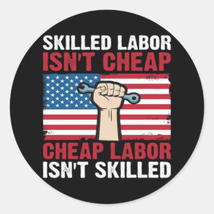 Sticker Rond Bonne fête du travail Festival 2025 Classic- S