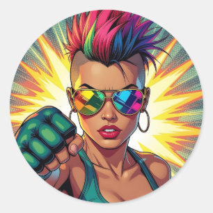 Sticker Rond Bonne fierté ! Lgbtqia+ Mois