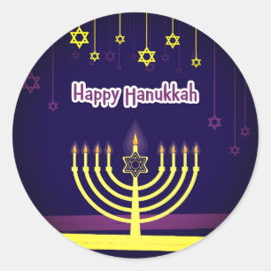Sticker Rond Bonne Hanoukka
