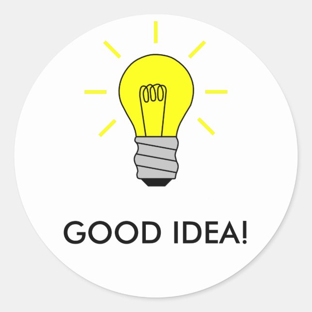STICKER ROND BONNE IDÉE ! (Devant)
