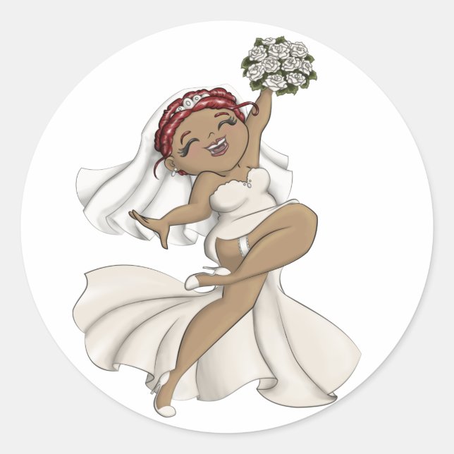 Sticker Rond Bonne Mariée 04 (Devant)