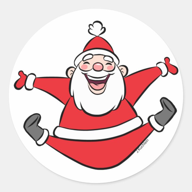 Sticker Rond Bonne Père Noël (Devant)