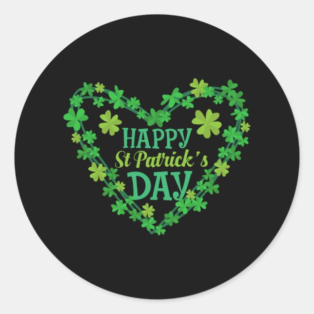 Sticker Rond Bonne Saint Patrick's Day (Devant)