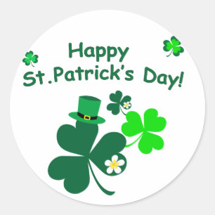 Sticker Rond Bonne Saint Patrick's Day