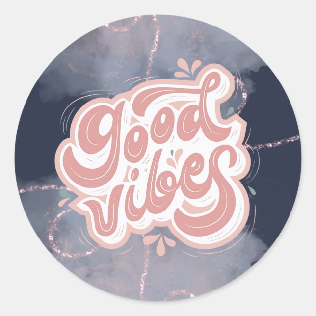 Sticker Rond Bonne Vibration (Devant)