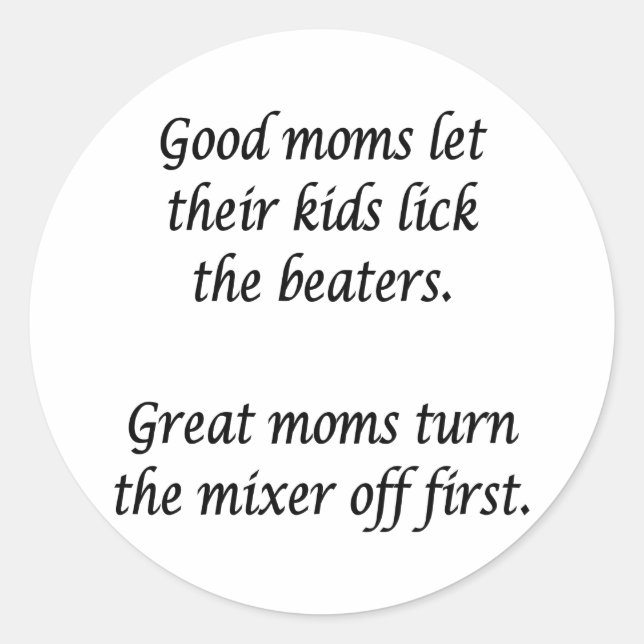Sticker Rond Bonnes mamans super mamans  (Devant)