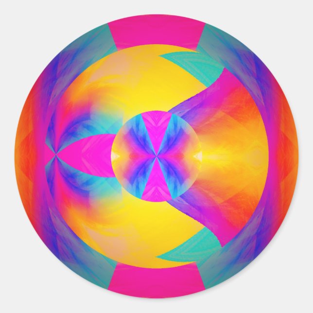 Sticker Rond Bonnes vibrations (Devant)