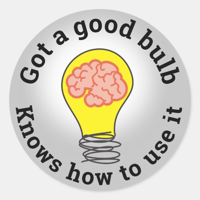 Sticker Rond Bonnet de reconnaissance employé de l'ampoule de b (Devant)