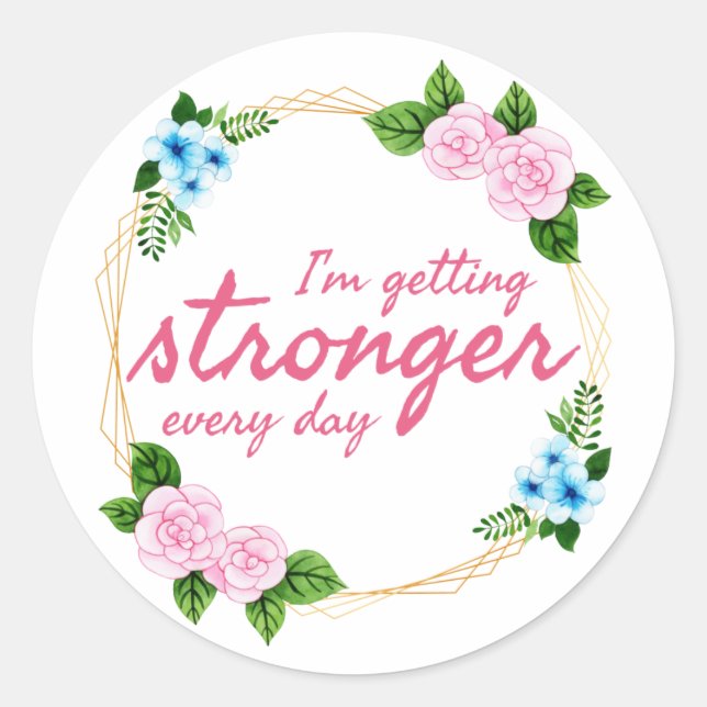 Sticker Rond bons positifs citations pour le travail (Devant)