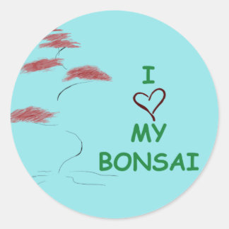 Sticker Rond Bonsai amour