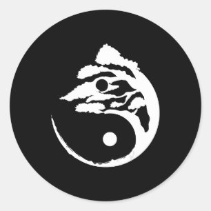 Sticker Rond Bonsai Tree Yin-Yang cadeau d'anniversaire Tous le